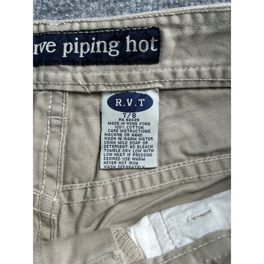RVT Fit&Flare Girls 7/8 & 9/10 Khaki Embroidered Floral Pants Cotton Bootcut NWT - Picture 4 of 12